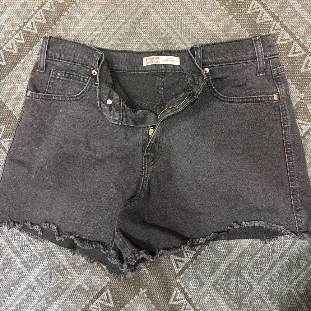 Signature by Levi Strauss Black Jean Shorts